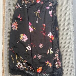 Victoria's Secret Black and Floral Slip Dress